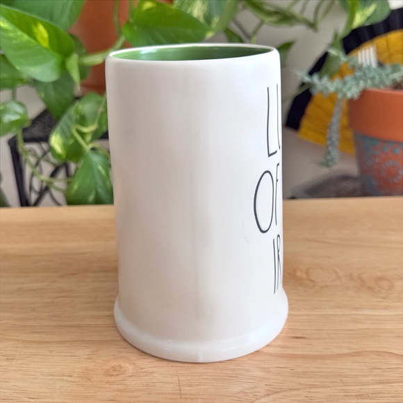 Rae Dunn Luck Of The Irish Stein Large Mug 20 Oz White Green St Patricks Day - Picture 5 of 8